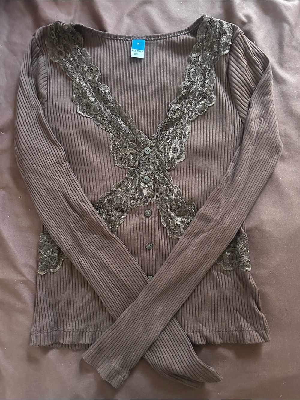 Brown Lace Top